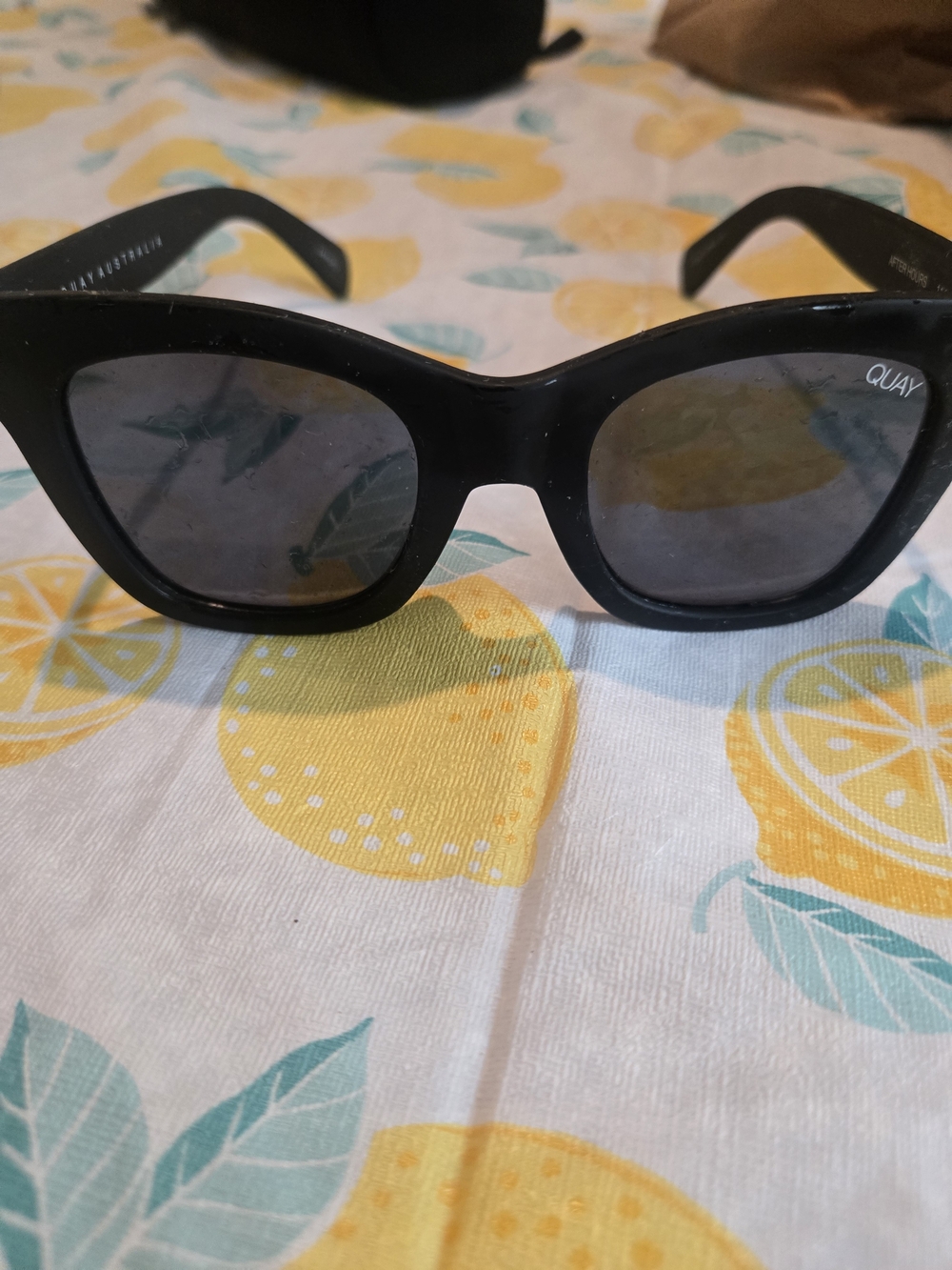 Quay After Hours square sunglasses in matte black